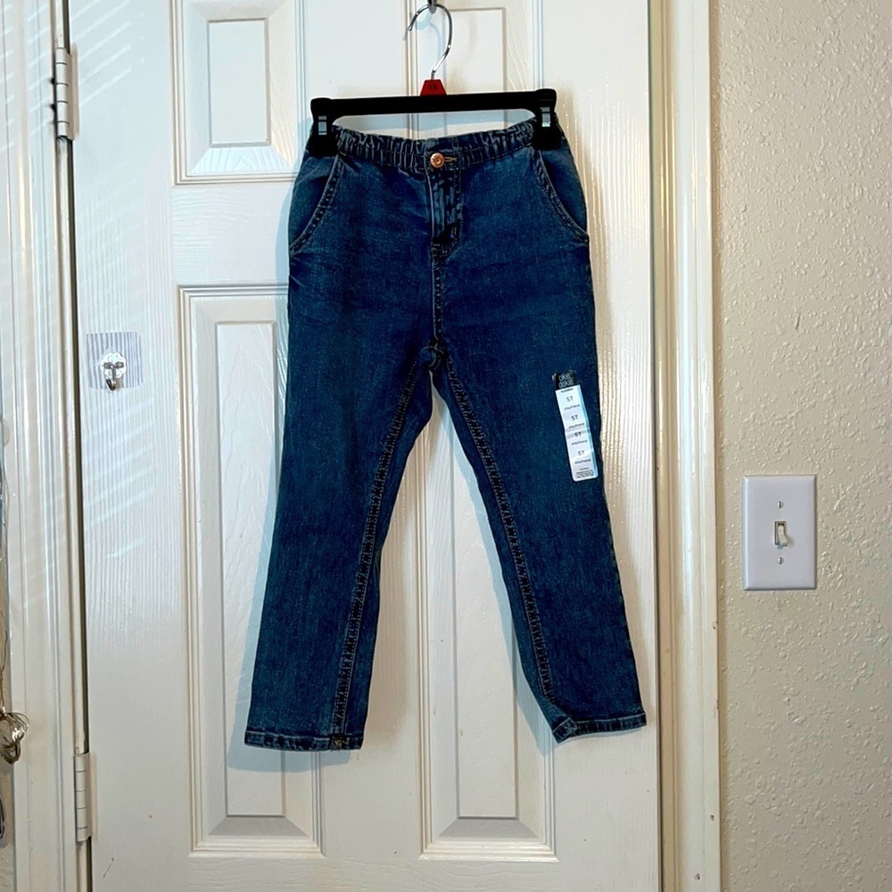 Okie dokie toddler girls straight leg pull on jeans